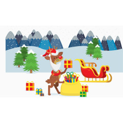 运送礼物的驯鹿