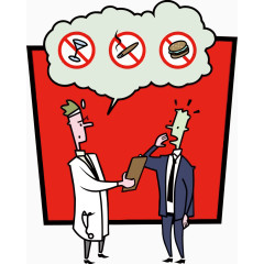 矢量健康宣传插画