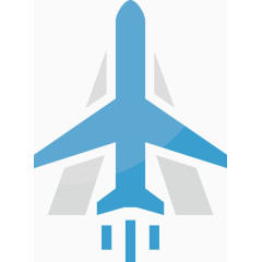 矢量创意设计蓝色飞机大图