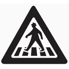 矢量人行道标志