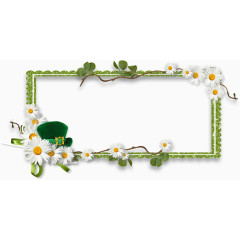 白色菊花装饰边框