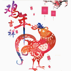 鸡年吉祥背景素材