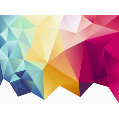 炫彩低多边形装饰背景