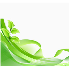 动感绿叶背景矢量素材
