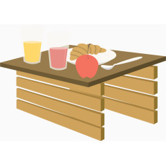 矢量手绘餐桌