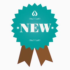 矢量绿色圆形标签贺卡徽章