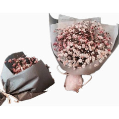 满天星花束粉色