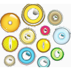 有质感的彩色眼球元素