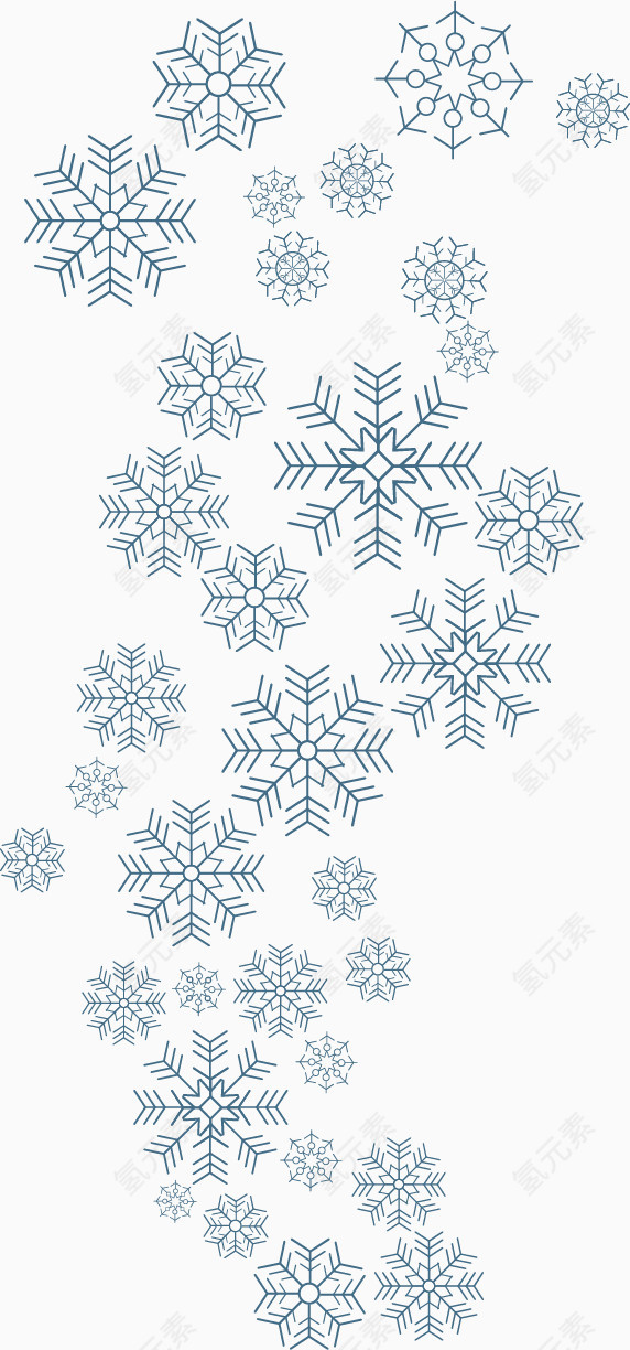 冬季雪飘飞矢量飞雪