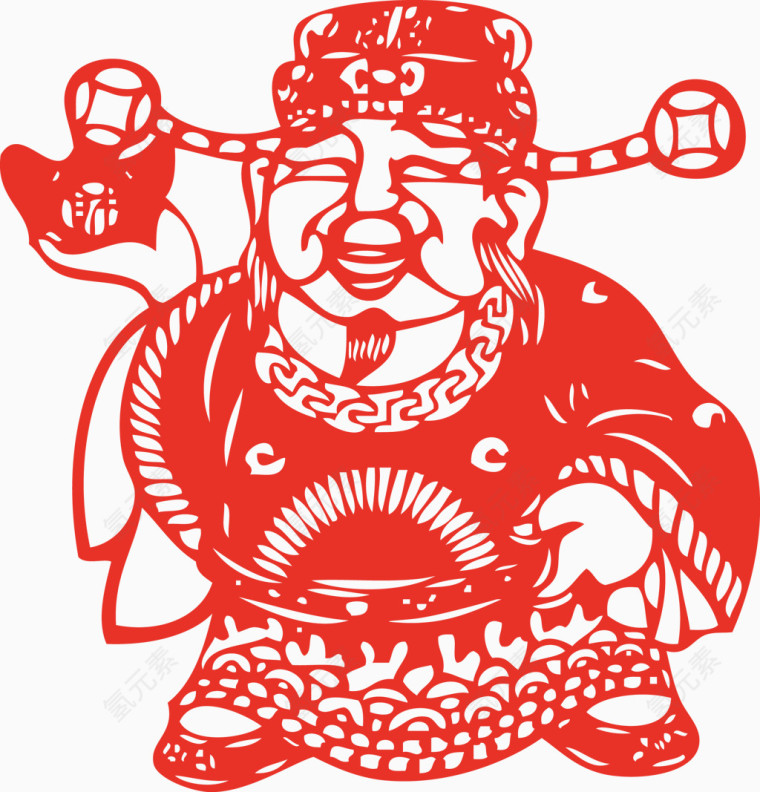 财神爷元宝财神开心财神