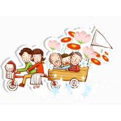 人，人物，卡通人物，一家人，淘宝素材