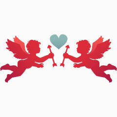 爱心天使图案