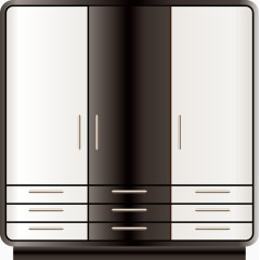 黑白相间衣柜元素