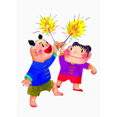春节放烟花