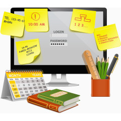 矢量办公用品元素