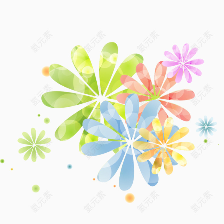 彩色花朵背景图片