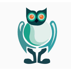 猫头鹰图形创意动物元素