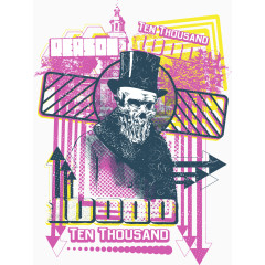 帽子骷髅印花图案