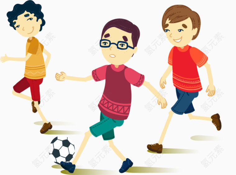 一起踢球的小伙伴