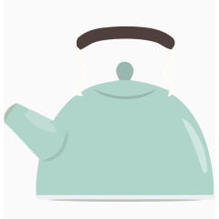 矢量绿色的烧水壶素材