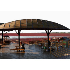 红海滩摄影图片