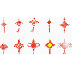 可爱矢量元素中国结