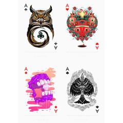 创意扑克牌A视觉设计