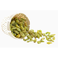 篮子里倒出的葡萄干