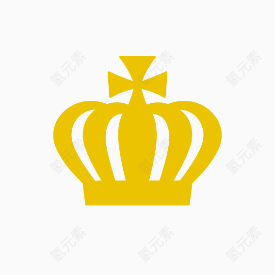 黄色皇冠矢量素材