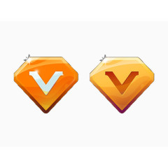 金黄色钻石图标