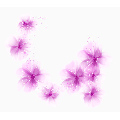 矢量紫色花朵