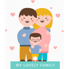 幸福的三口之家