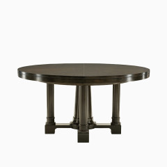 餐厅实木饭台亮光圆形餐桌