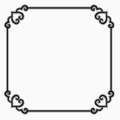 黑白经典边框素材