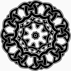 褐色民族风花纹