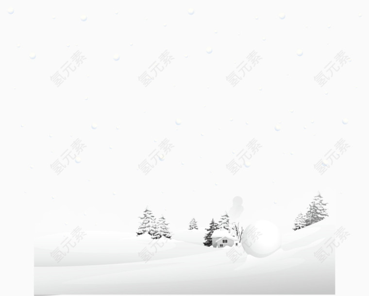 大雪下雪冬天温暖冬素材
