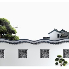 中式屋檐建筑设计装饰素材