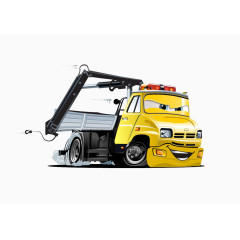 卡通手绘卡通吊车