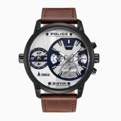 警察霸气三把设计石英男表