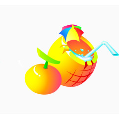 矢量卡通旅游素材椰子汁