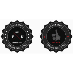 黑色质量标签矢量