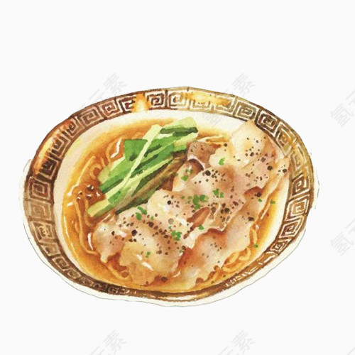 刀削面手绘画素材图片