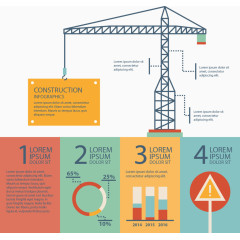 矢量手绘吊车数据图标