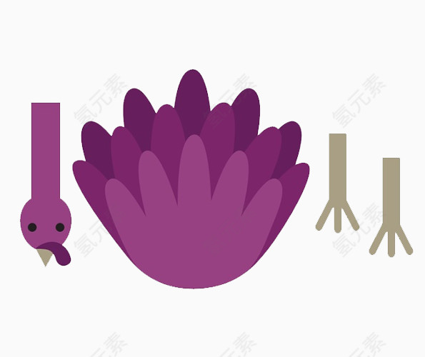 紫色火鸡