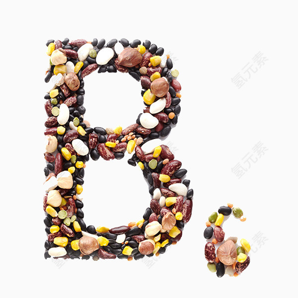 五谷杂粮字母B创意设计