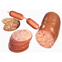 切片熏肉和火腿