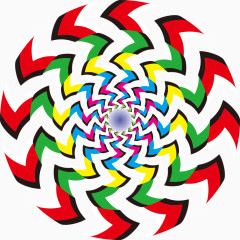 矢量彩色圆形动感抽象