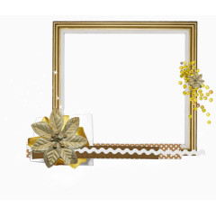 漂亮的金色相框免抠素材