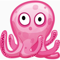 矢量卡通八角鱼