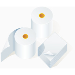 矢量卡通办公文具卷纸